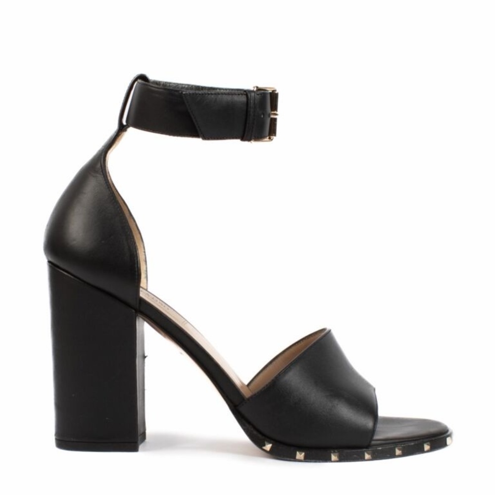 Valentino Garavani Black Rockstud Heal Sandals - Size 39